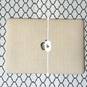 Beige Textured Laptop Case
